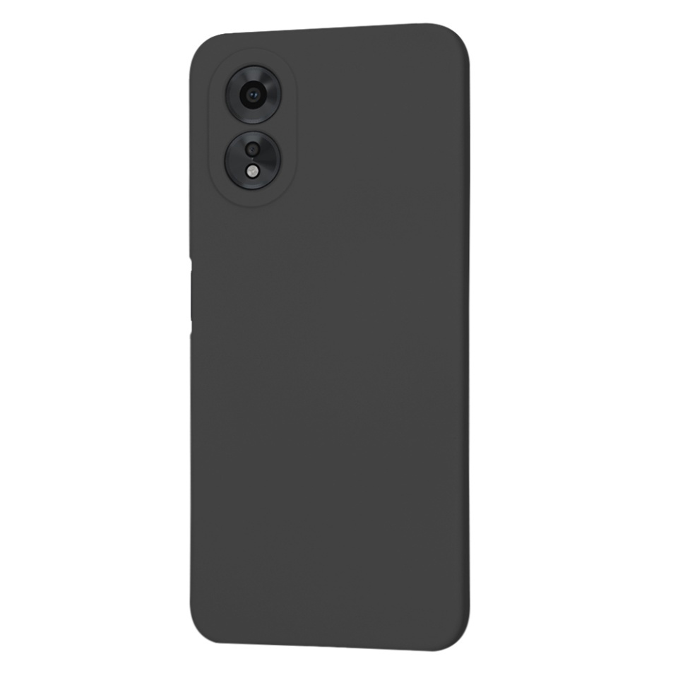 Husa pentru Oppo A38 / A18, SKYDDAR INNOVATION, din Silicon Catifelat, SoftElegance, set cu sticker, Negru - 2 | YEO