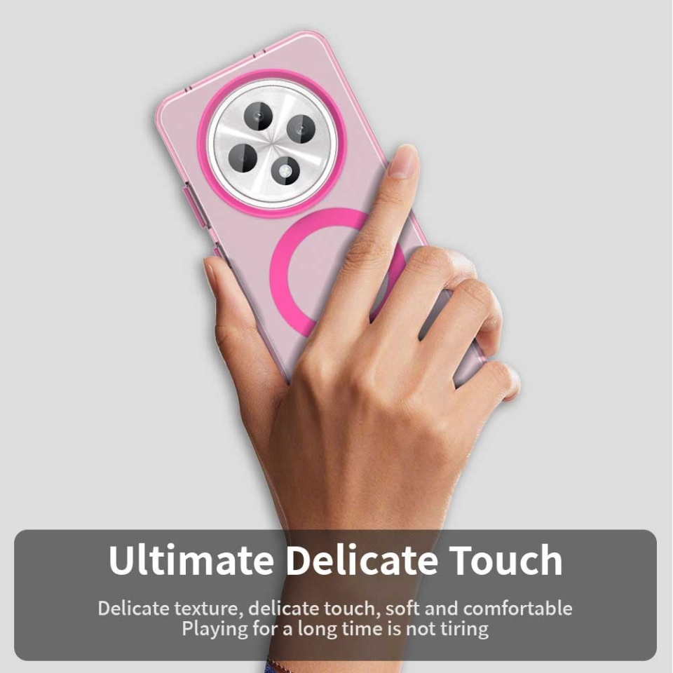 Husa pentru Oppo A40 4G / A60 5G, SKYDDAR INOVATION, CandyCase, Magsafe, set cu sticker, Roz - 3 | YEO