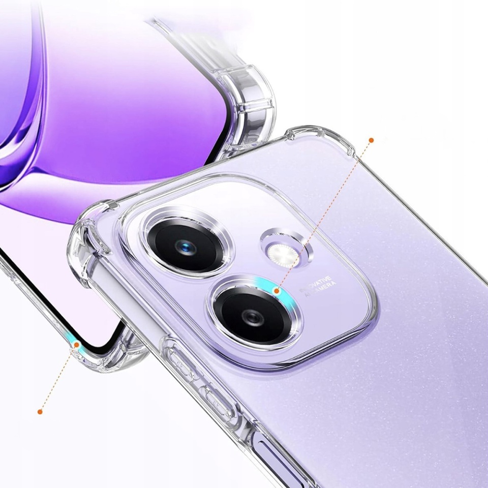 Husa pentru Oppo A40 4G , SKYDDAR INNOVATION, Shockproof Clear din Silicon Slim, Transparenta, set cu sticker - 1 | YEO