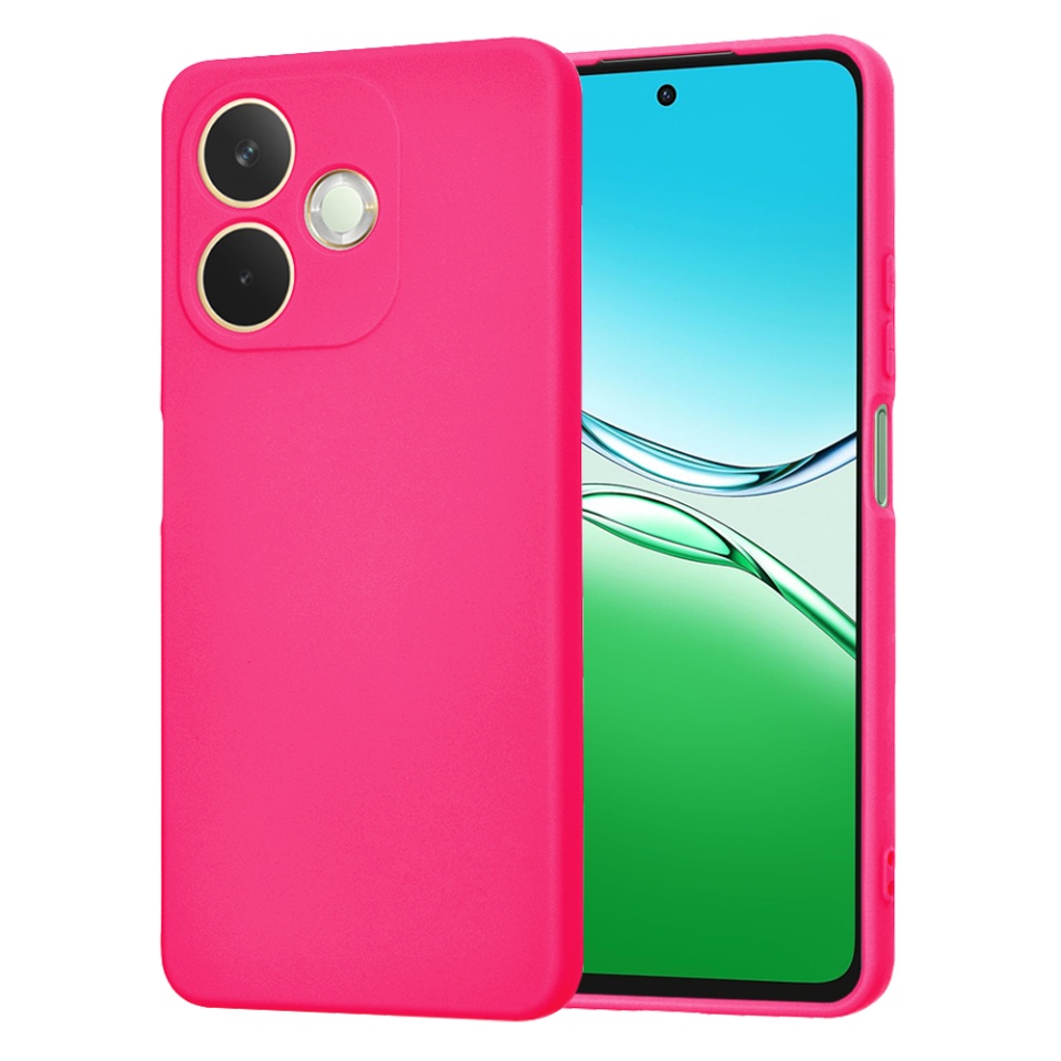 Husa pentru Oppo A5 Pro 5G / A5 Pro 4G, SKYDDAR INNOVATION, din Silicon Catifelat, SoftElegance , Fucsia, set cu sticker