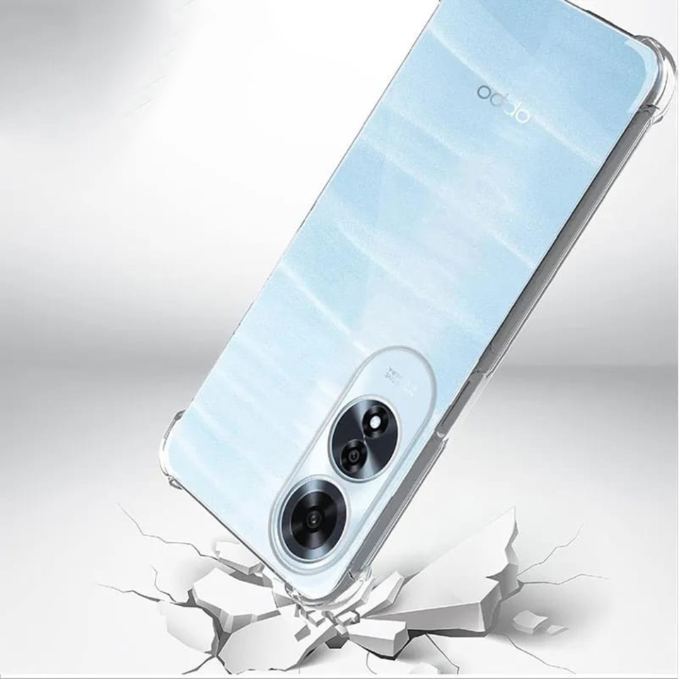 Husa pentru Oppo A60 4G , SKYDDAR INNOVATION, Shockproof Clear din Silicon Slim, Transparenta, set cu sticker - 3 | YEO