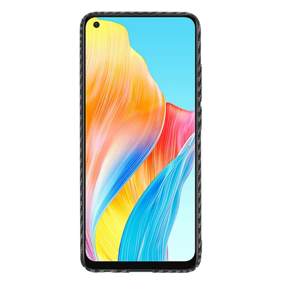 Husa pentru Oppo A78 4G, Finisaj Premium cu Textura de Carbon, Design Elegant, SKDR CarbonFlex - Negru - 1 | YEO