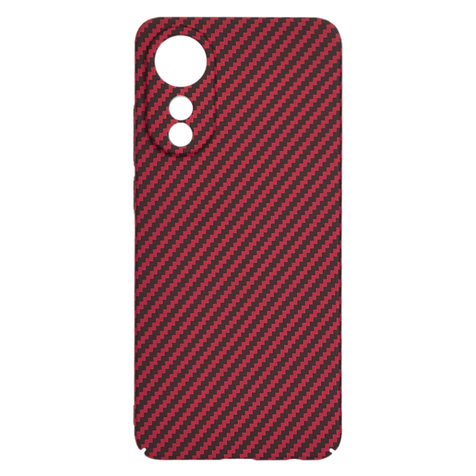 Husa pentru Oppo A78 4G, Finisaj Premium cu Textura de Carbon, Design Elegant, SKDR CarbonFlex - Rosu - 3 | YEO