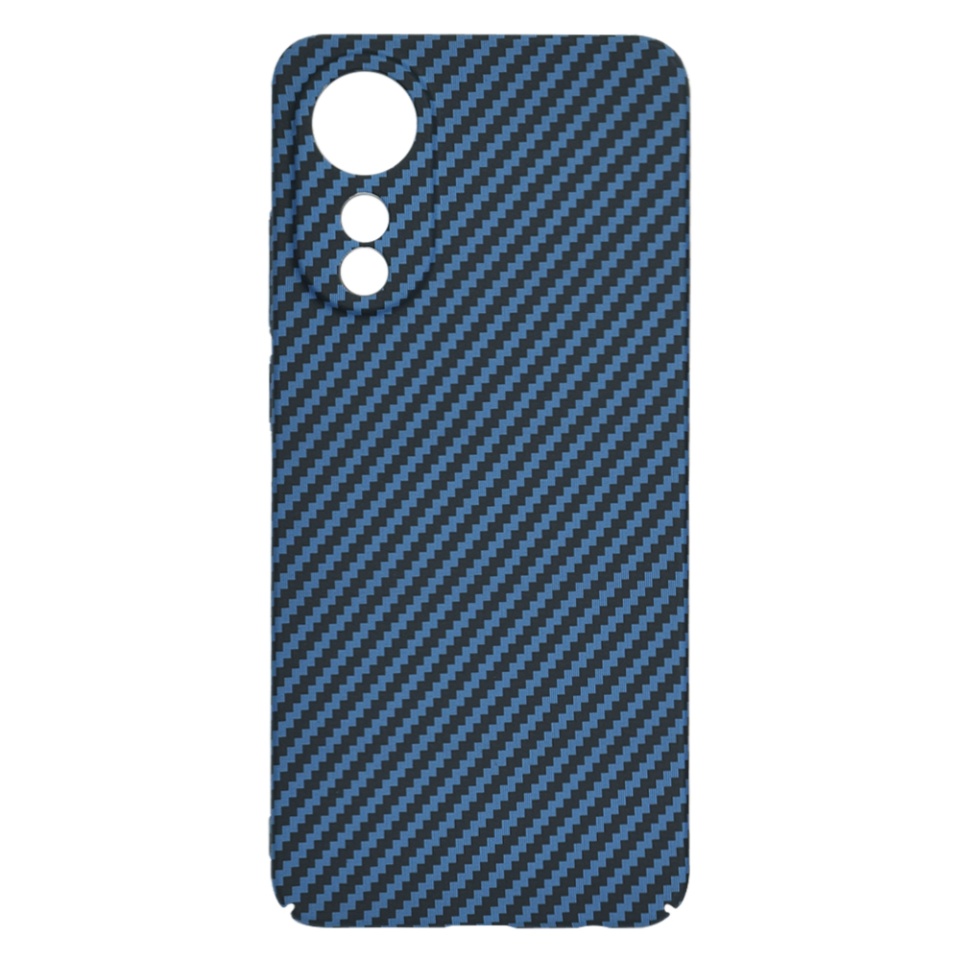 Husa pentru Oppo A78 4G, Finisaj Premium cu Textura de Carbon, Design Elegant, SKDR CarbonFlex - Cyan - 3 | YEO