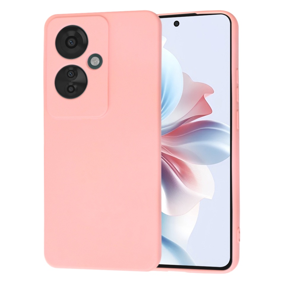 Husa pentru Oppo Reno11 F din Silicon Catifelat, Protectie Premium, Skyddar SoftElegance - Roz