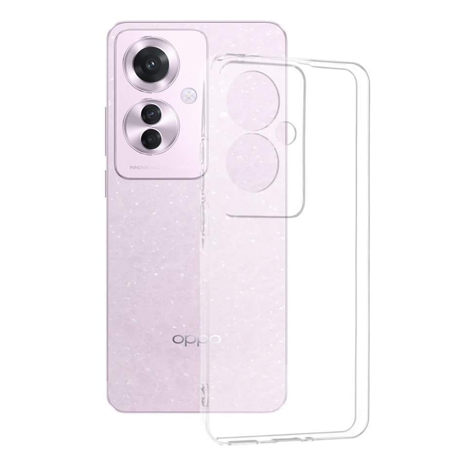 Husa pentru Oppo Reno11 F din silicon transparent, SKDR ClearGuard - Transparent