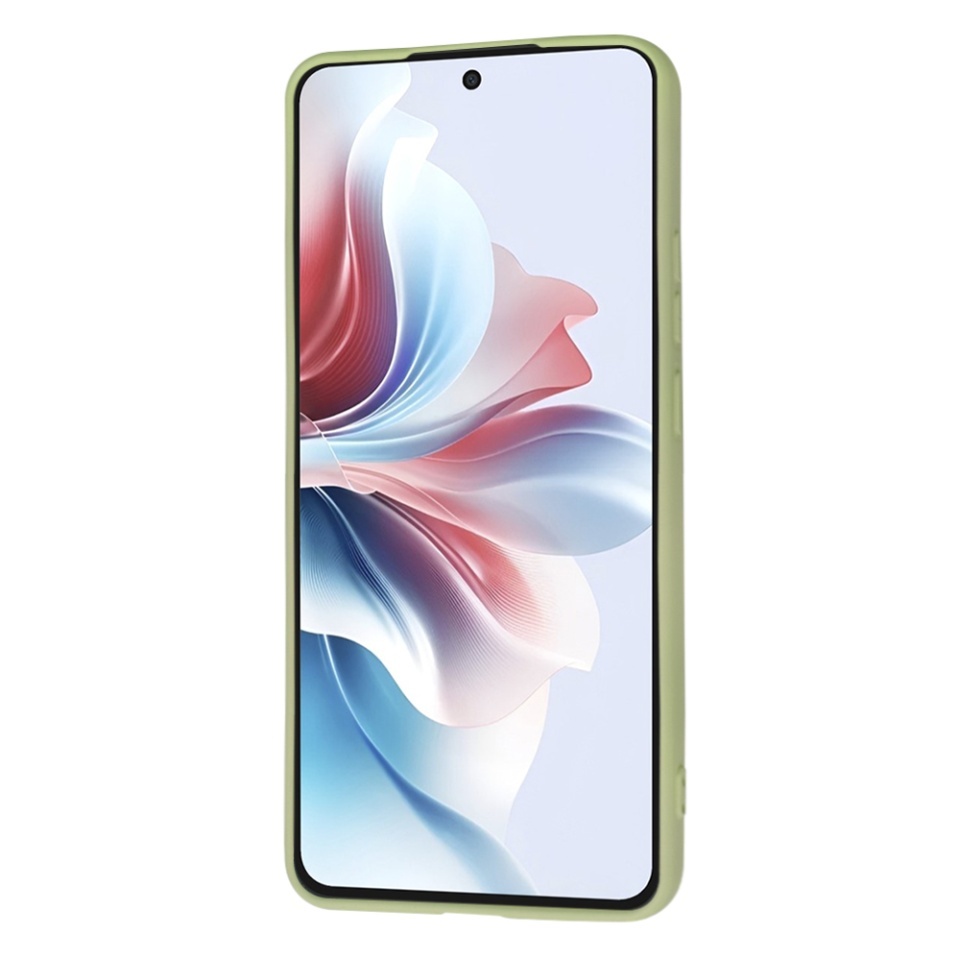 Husa pentru Oppo Reno11 F, SKYDDAR INNOVATION, din Silicon Catifelat, SoftElegance, set cu sticker, Verde - 1 | YEO