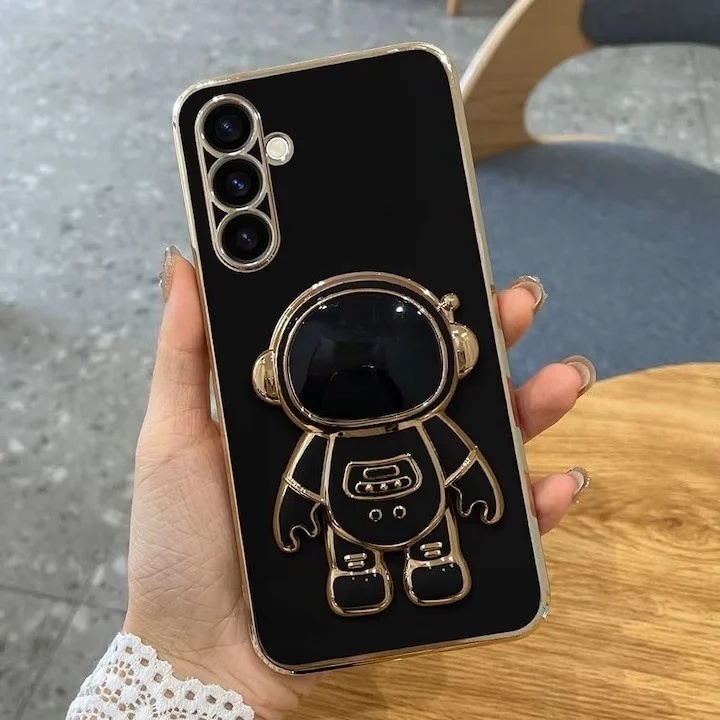 Husa pentru Oppo Reno12 F, suport Kickstand Astronaut, Negru - 2 | YEO