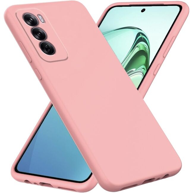 Husa pentru Oppo Reno12 Pro din Silicon Catifelat, Protectie Premium, Skyddar SoftElegance - Roz