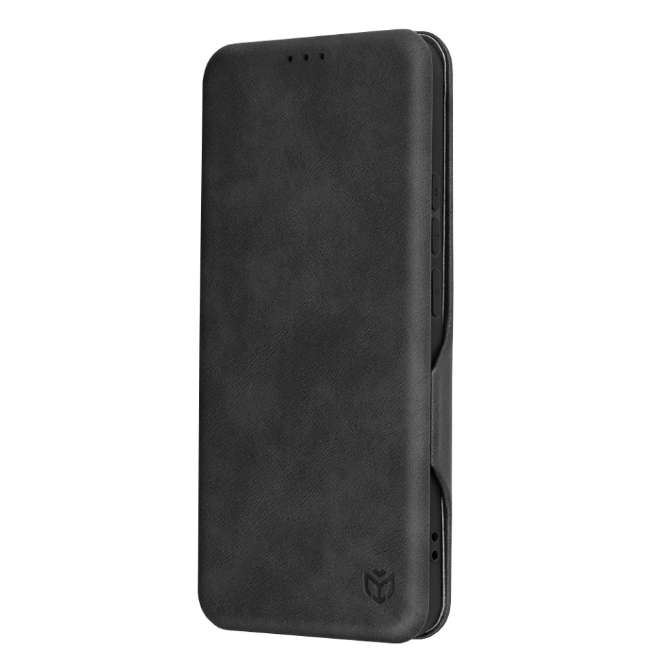 Husa pentru Oppo Reno12 Pro, SKYDDAR INNOVATION, Safe Wallet tip carte din Piele Ecologica, Suport Carduri, Inchidere Magnetica, Negru, set cu sticker - 3 | YEO