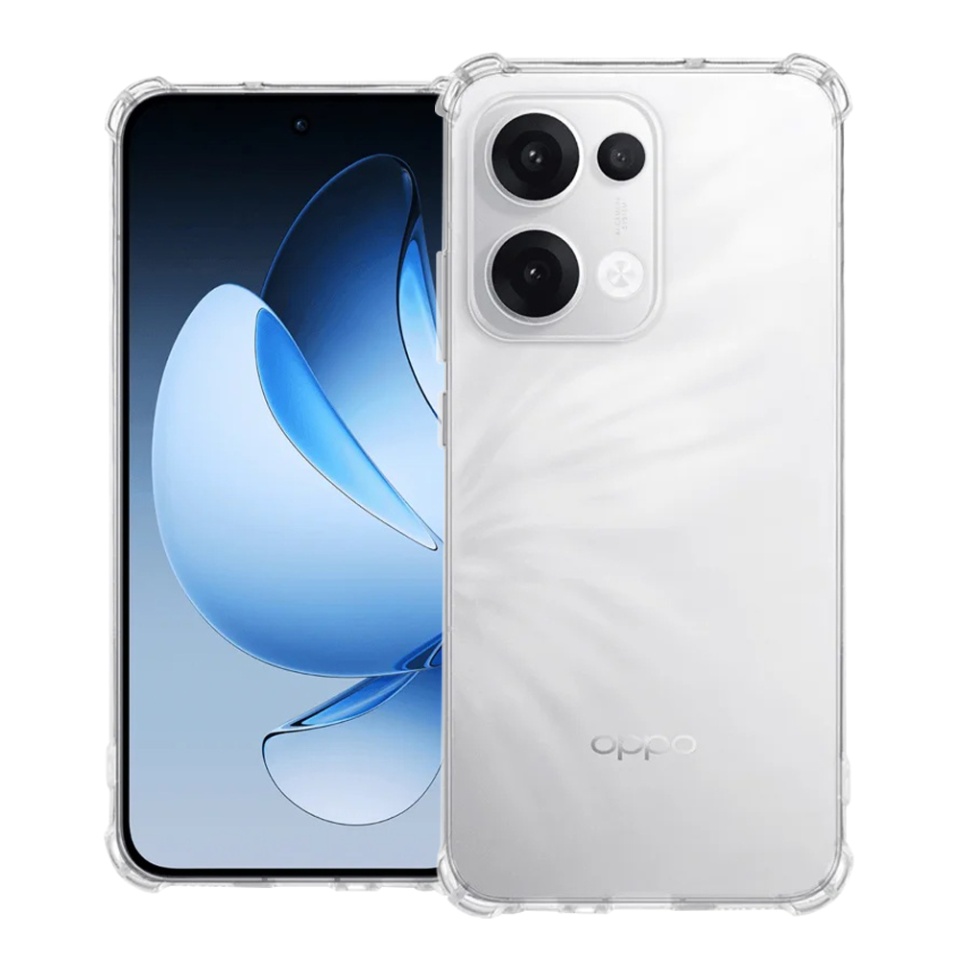 Husa pentru Oppo Reno13 , SKYDDAR INNOVATION, Shockproof Clear din Silicon Slim, Transparenta, set cu sticker