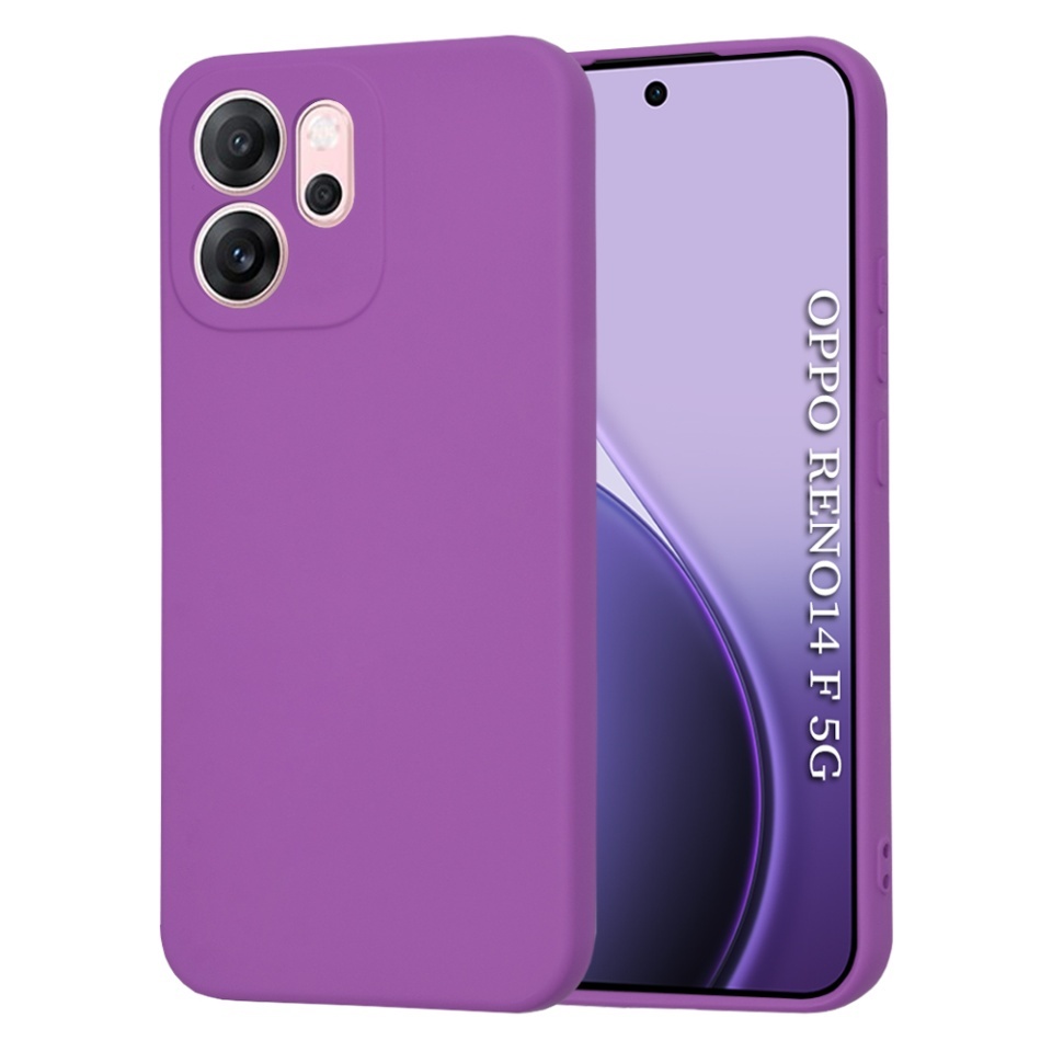 Husa pentru Oppo Reno14 F, SKYDDAR INNOVATION, din Silicon Catifelat, SoftElegance, set cu sticker, Mov