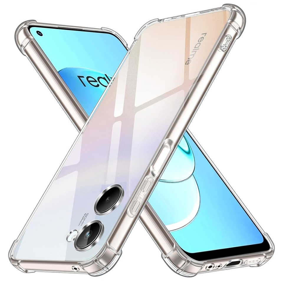 Husa pentru Realme 10 4G , SKYDDAR INNOVATION, Shockproof Clear din Silicon Slim, Transparenta, set cu sticker