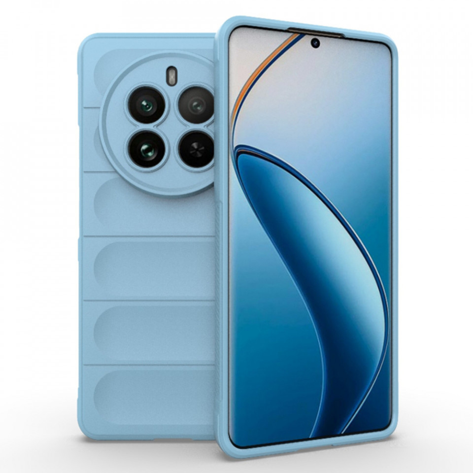 Husa pentru Realme 12 Pro / 12 Pro+ eleganta, din silicon mat, SKDR Vogue - Bleu