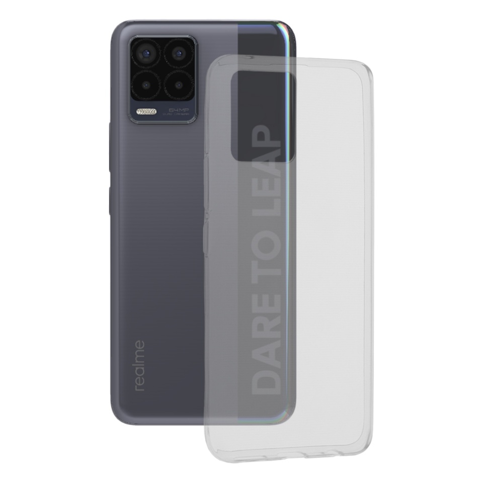 Husa pentru Realme 8 4G / 8 Pro, SKYDDAR INNOVATION, ClearGuard, din silicon transparent, set cu sticker, Transparenta