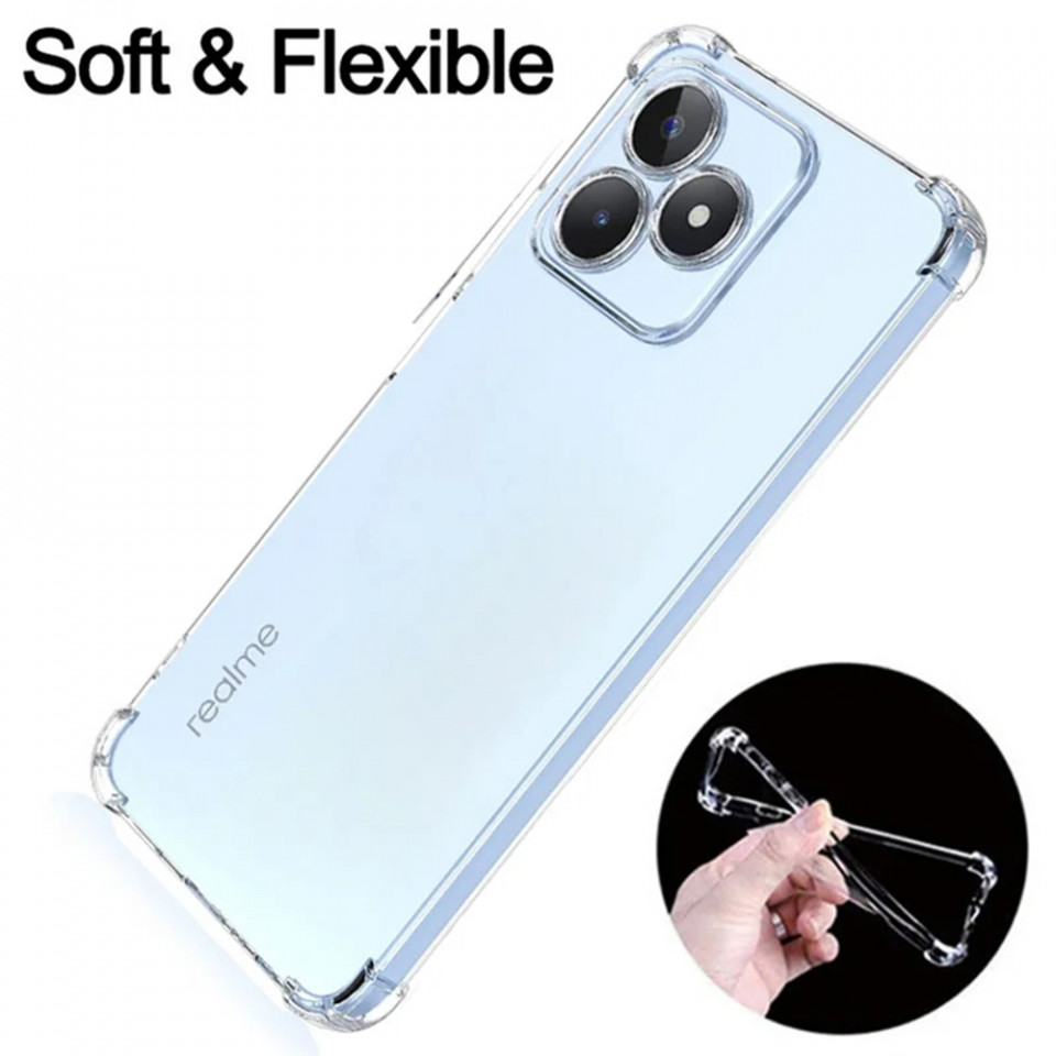 Husa pentru Realme C51 / Note 50 din silicon slim, anti soc, Skyddar Shock - Transparenta - 3 | YEO