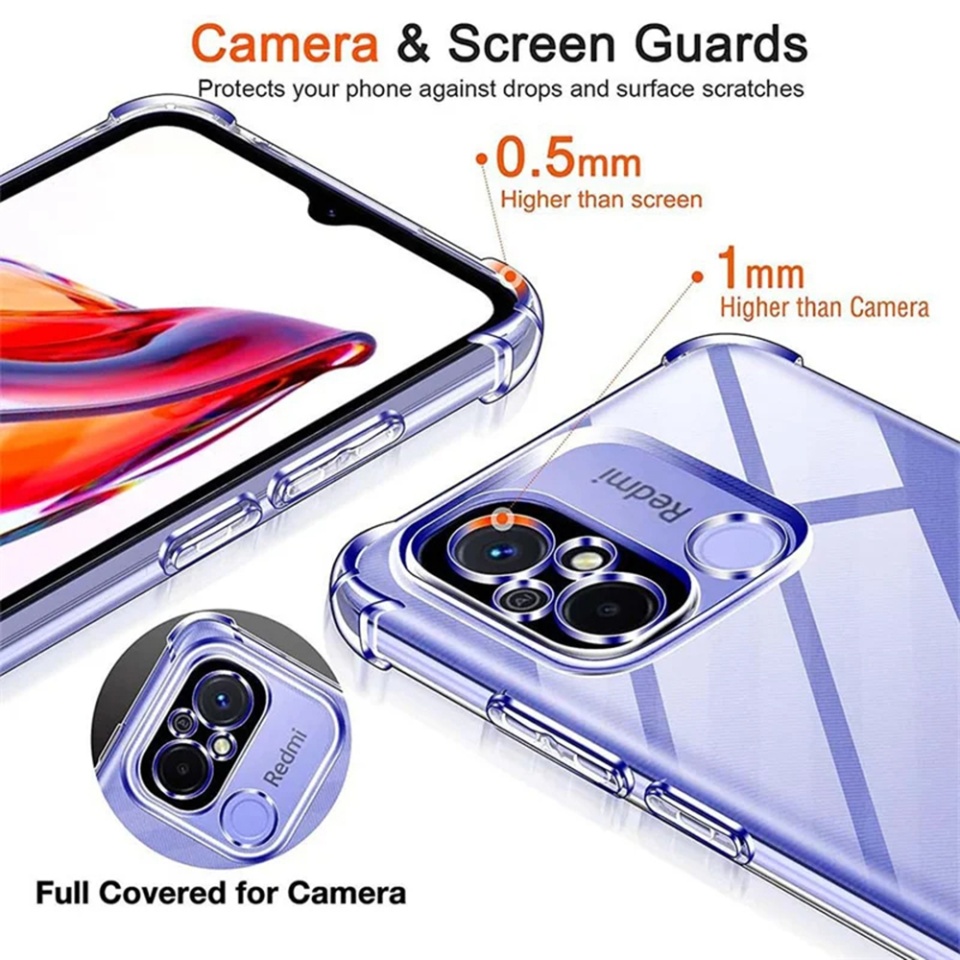Husa pentru Realme C53 , SKYDDAR INNOVATION, Shockproof Clear din Silicon Slim, Transparenta, set cu sticker - 2 | YEO