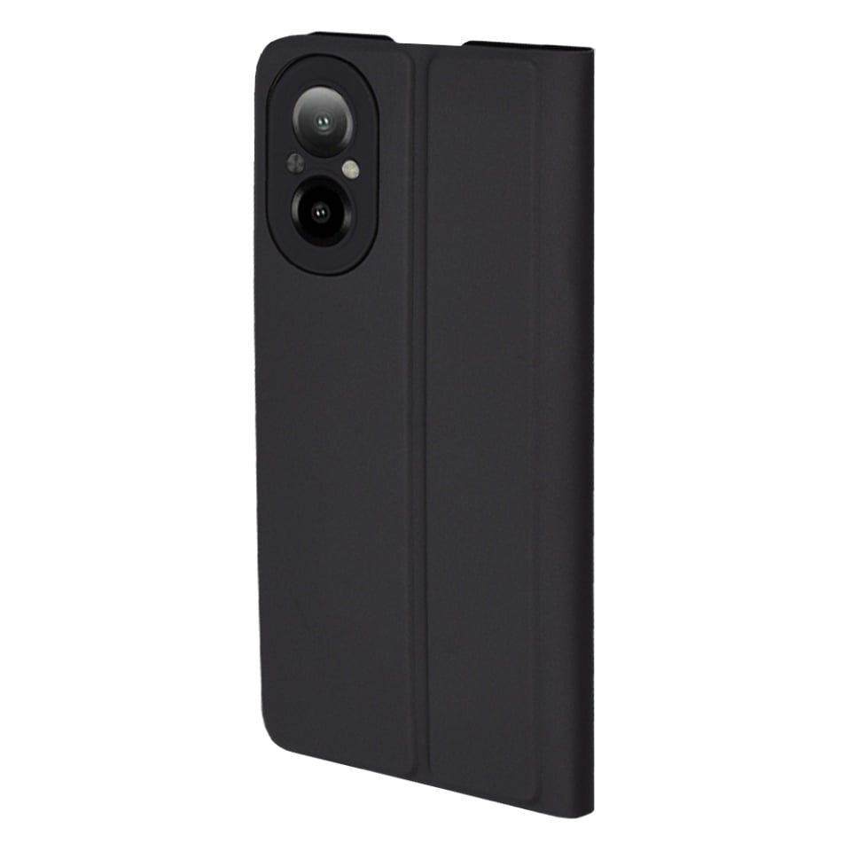 Husa pentru Realme C67 4G, SKYDDAR INNOVATION, Magskin Book, tip Carte cu Portofel Interior, set cu sticker, Negru - 2 | YEO