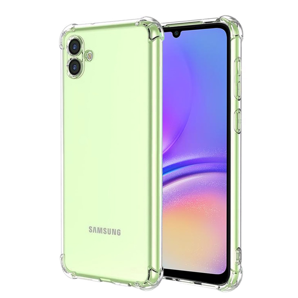 Husa pentru Samsung Galaxy A05 , SKYDDAR INNOVATION, Shockproof Clear din Silicon Slim, Transparenta, set cu sticker