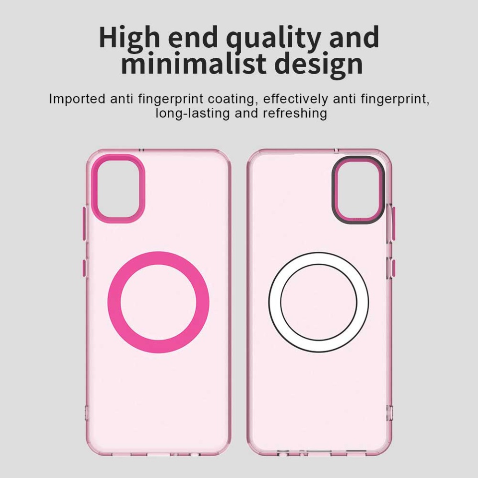 Husa pentru Samsung Galaxy A05, SKYDDAR INOVATION, CandyCase, Magsafe, set cu sticker, Roz - 2 | YEO