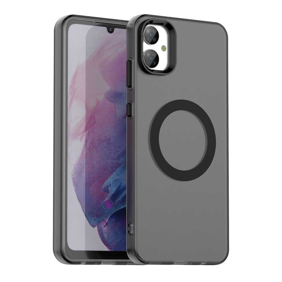 Husa pentru Samsung Galaxy A05, SKYDDAR INOVATION, CandyCase, Magsafe, set cu sticker, Negru