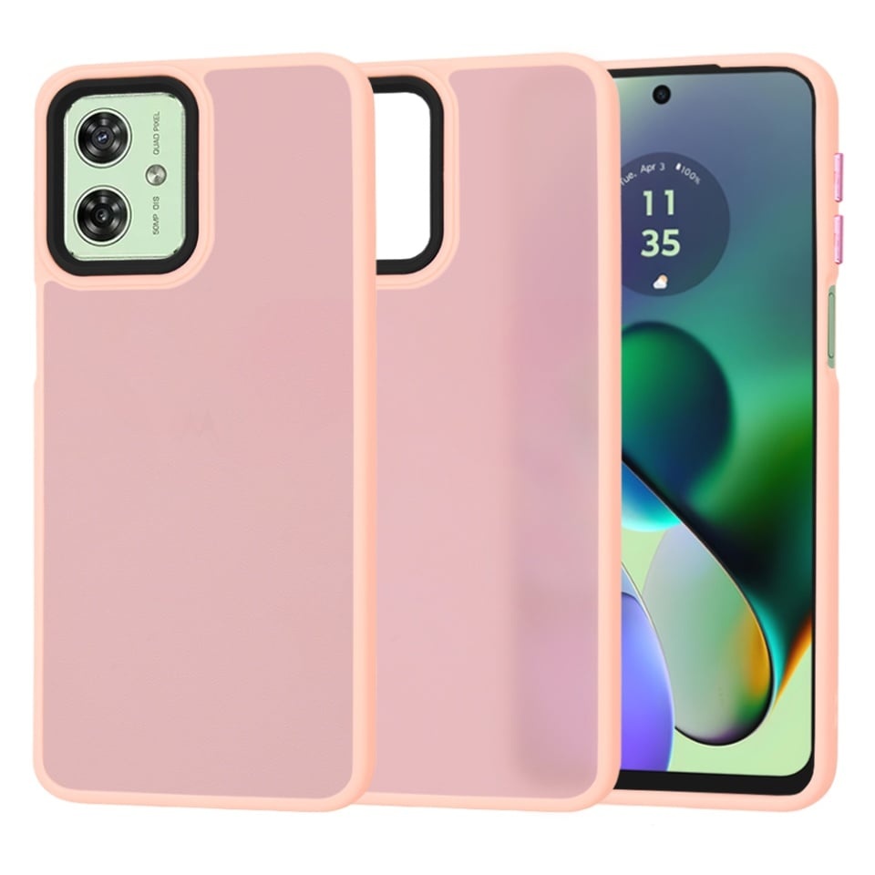 Husa pentru Samsung Galaxy A06, ce Absoarbe Cele mai Aspre Socuri, Skyddar Frosted - Roz