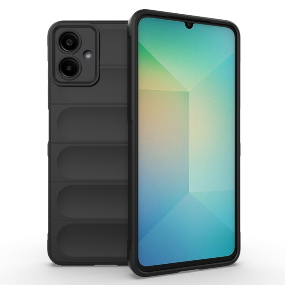 Husa pentru Samsung Galaxy A06 eleganta, din silicon mat, SKDR Vogue - Negru