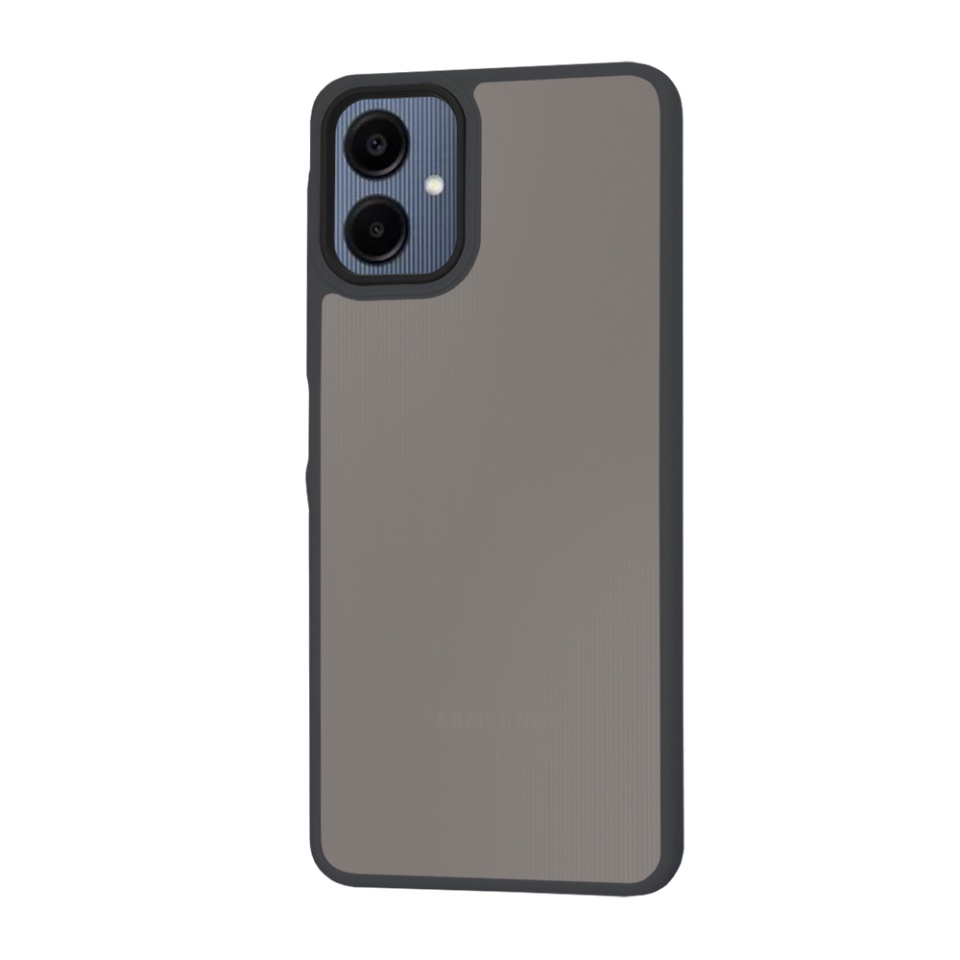 Husa pentru Samsung Galaxy A06, SKYDDAR INNOVATION, HaloFrost, AntiSoc, Negru, set cu sticker - 2 | YEO