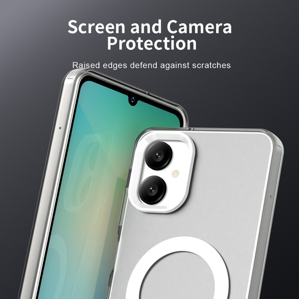 Husa pentru Samsung Galaxy A06, SKYDDAR INOVATION, CandyCase, Magsafe, set cu sticker, Alb - 2 | YEO