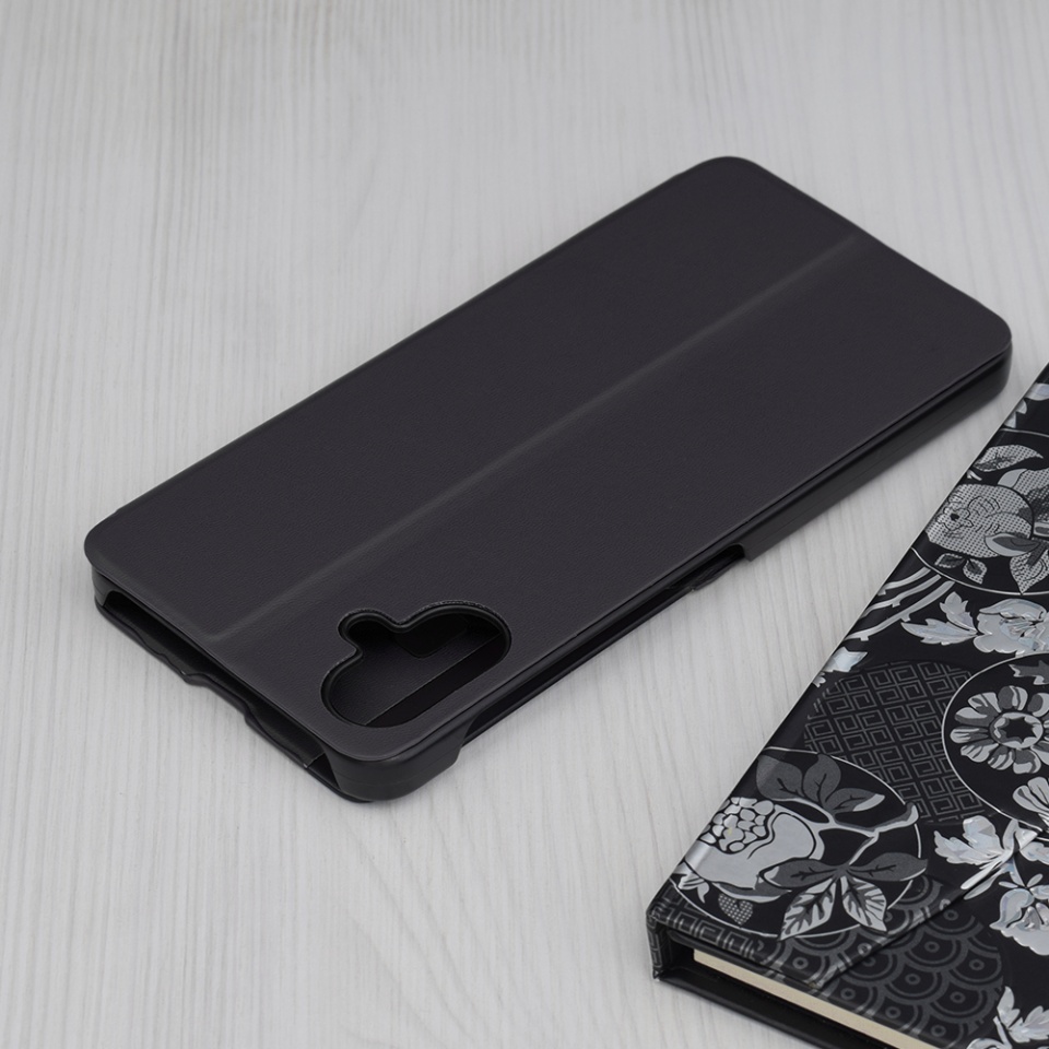 Husa pentru Samsung Galaxy A06 tip carte, Skyddar Eco View Leather - Negru - 1 | YEO
