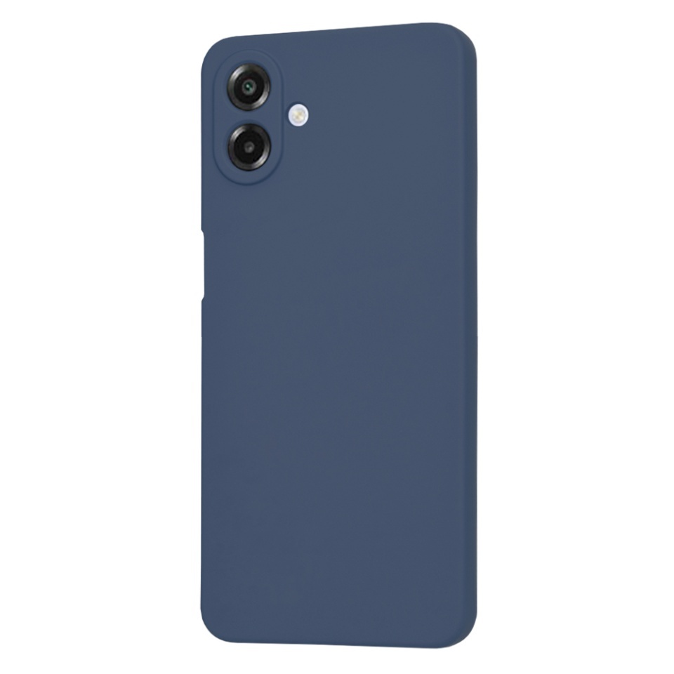 Husa pentru Samsung Galaxy A07 4G, SKYDDAR INNOVATION, din Silicon Catifelat, SoftElegance, set cu sticker, Bleumarin - 2 | YEO