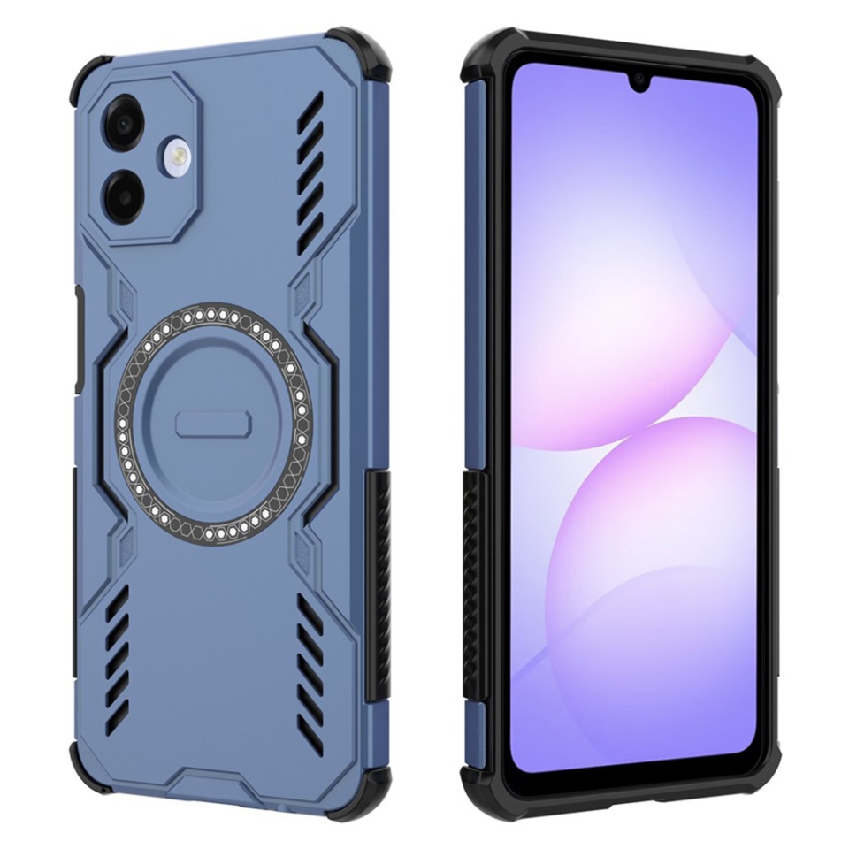 Husa pentru Samsung Galaxy A07 4G, SKYDDAR INOVATION, ArmorMag, Magsafe, set cu sticker, Albastru