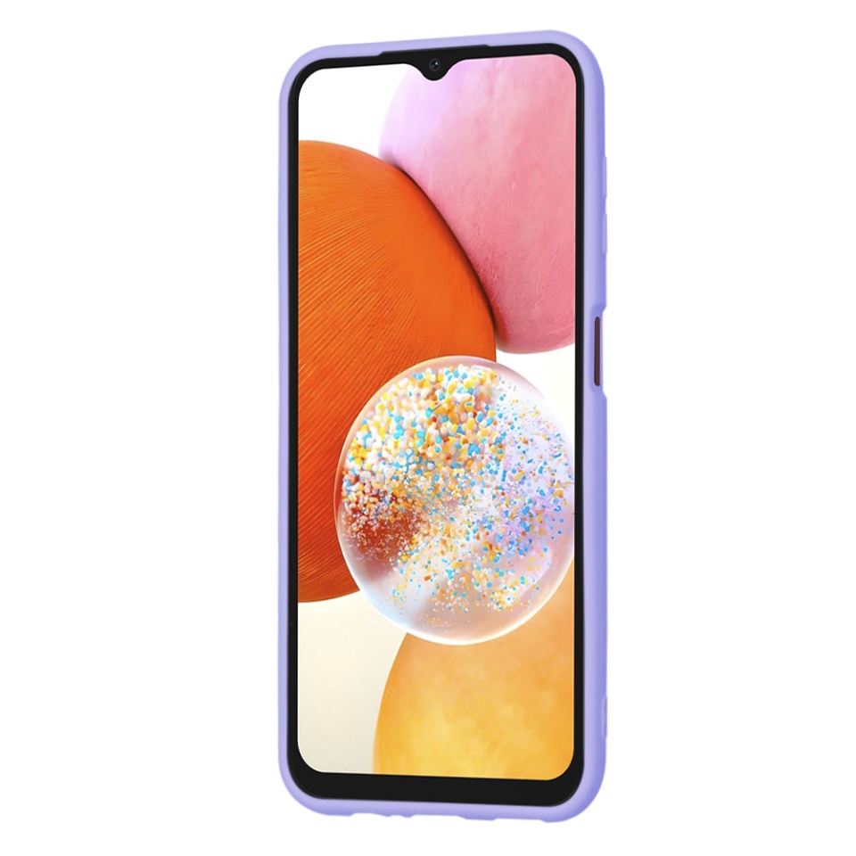 Husa pentru Samsung Galaxy A14 5G / Galaxy A14 4G din Silicon Catifelat, Protectie Premium, Skyddar SoftElegance - Violet - 2 | YEO
