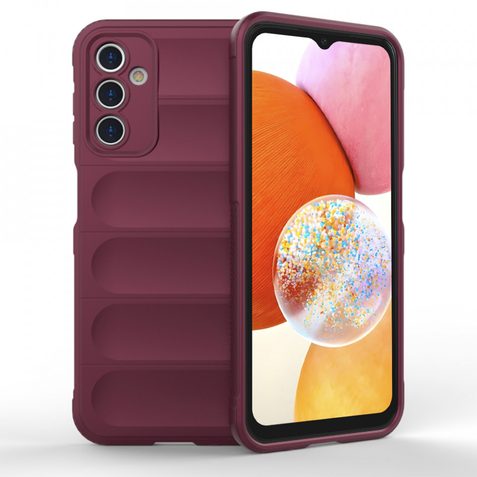 Husa pentru Samsung Galaxy A14 5G / Galaxy A14 4G eleganta, din silicon mat, SKDR Vogue - Bordo