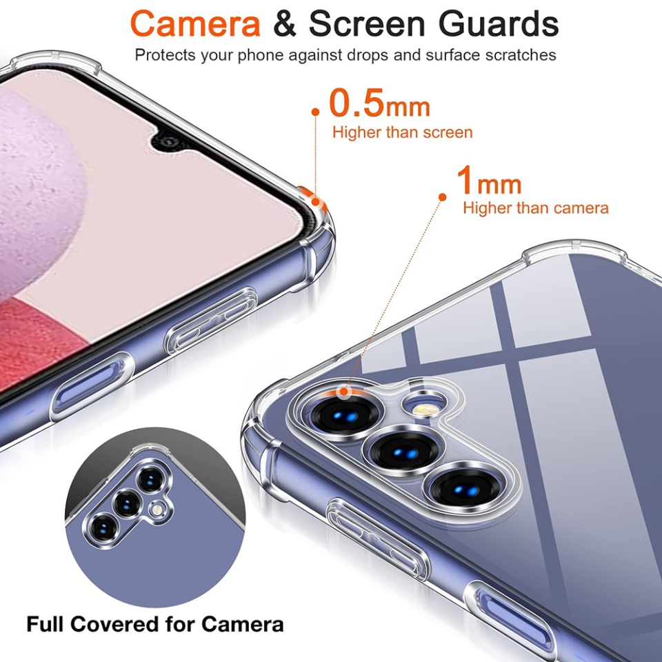 Husa pentru Samsung Galaxy A14 5G / Galaxy A14 4G , SKYDDAR INNOVATION, Shockproof Clear din Silicon Slim, Transparenta, set cu sticker - 3 | YEO
