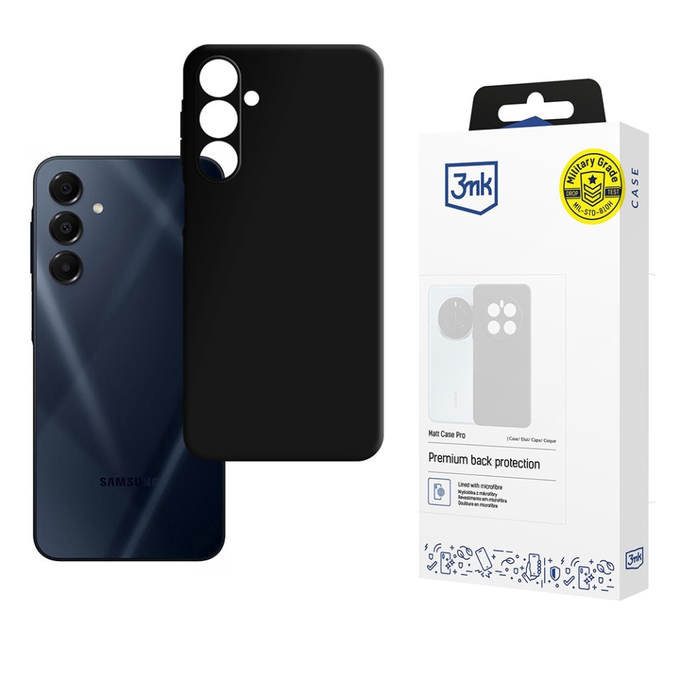 Husa pentru Samsung Galaxy A16 4G, 3mk Matt Case, Negru