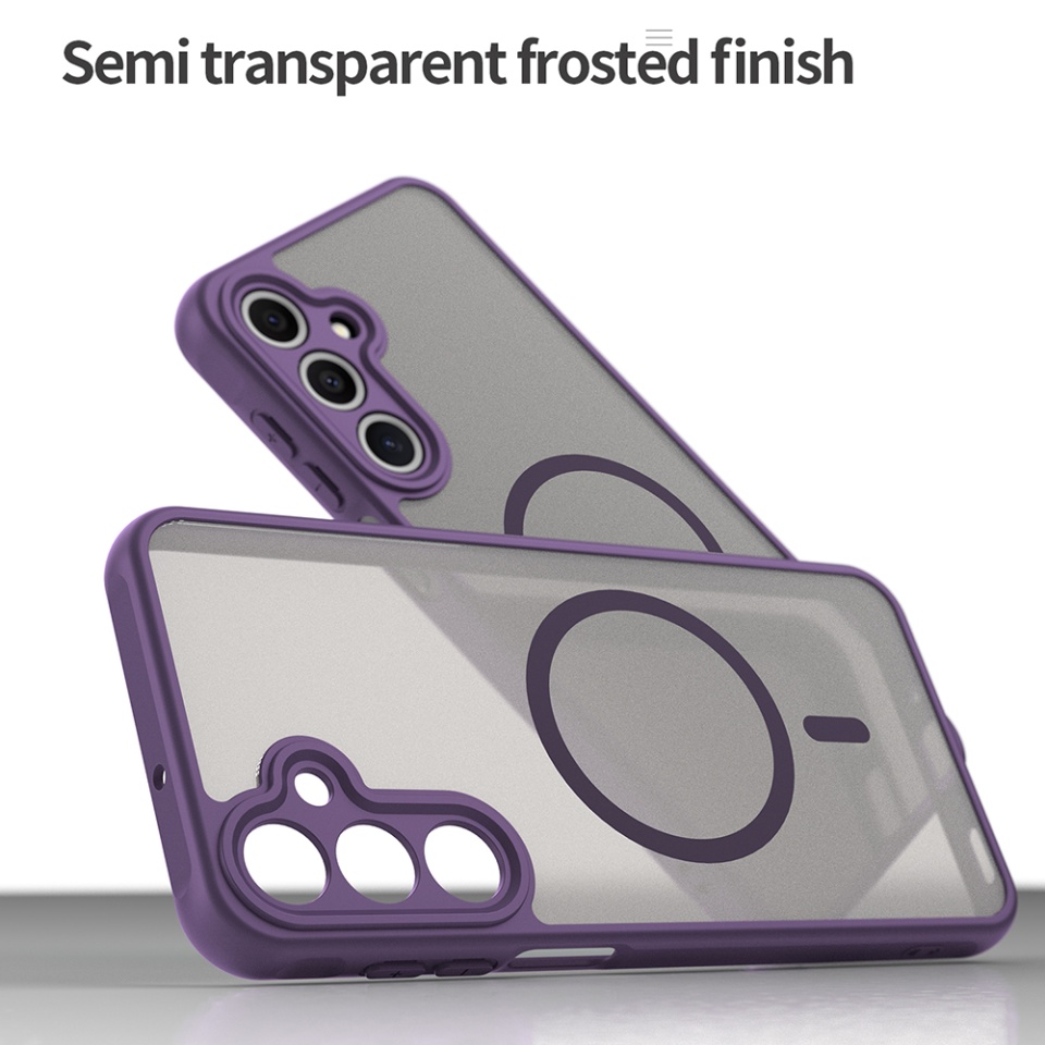 Husa pentru Samsung Galaxy A16 4G / Galaxy A16 5G, SKYDDAR INNOVATION, HaloFrost MagSafe II, Antisoc, set cu sticker, Mov - 3 | YEO