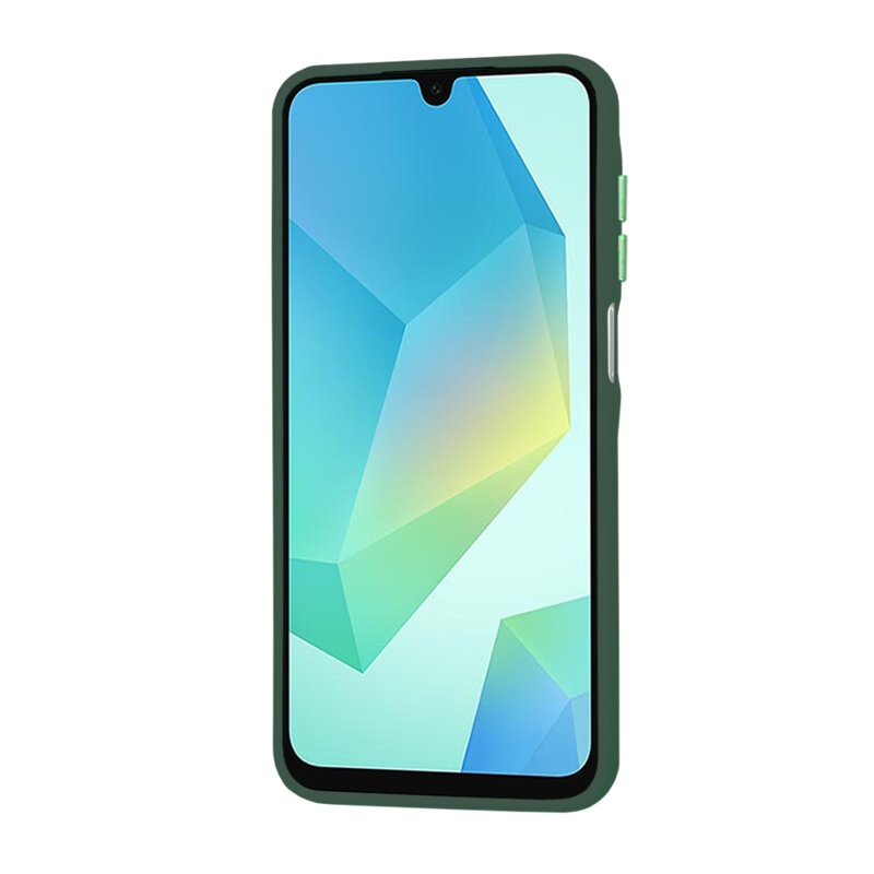 Husa pentru Samsung Galaxy A16, ce Absoarbe Cele mai Aspre Socuri, Skyddar Frosted - Verde inchis - 1 | YEO