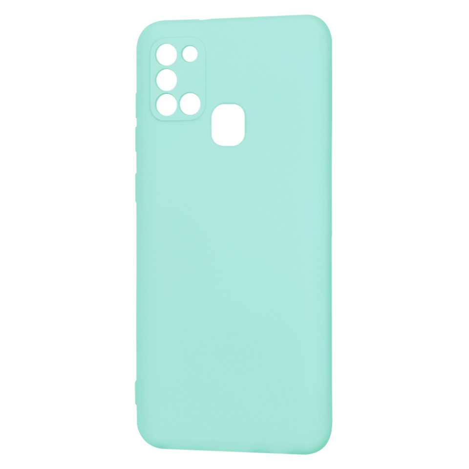Husa pentru Samsung Galaxy A21s din Silicon Catifelat, Protectie Premium, Skyddar SoftElegance - Turcoaz - 1 | YEO