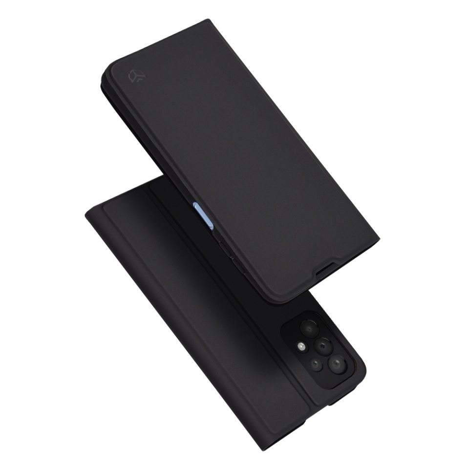 Husa pentru Samsung Galaxy A23 / Galaxy A23 5G, SKYDDAR INNOVATION, Magskin Book, tip Carte cu Portofel Interior, set cu sticker, Negru