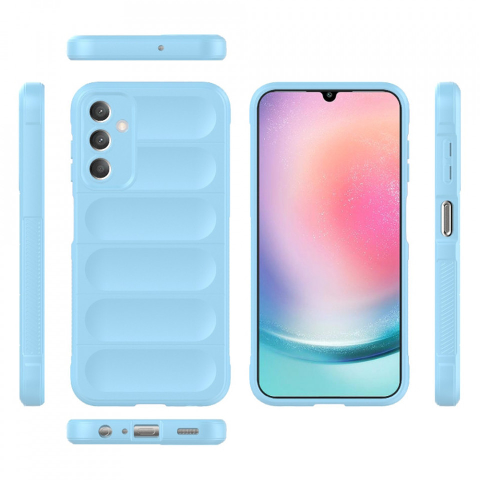 Husa pentru Samsung Galaxy A25 5G eleganta, din silicon mat, SKDR Vogue - Bleu - 1 | YEO