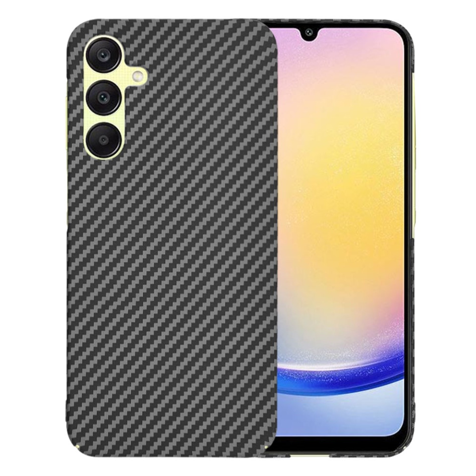 Husa pentru Samsung Galaxy A25 5G, SKYDDAR INNOVATION, Carbonite FiberShell, Negru, set cu sticker - 1 | YEO