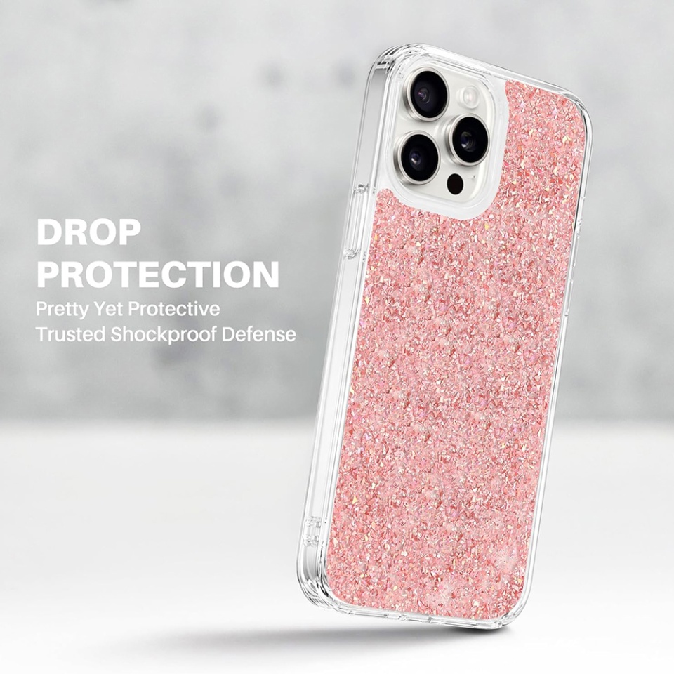 Husa pentru Samsung Galaxy A26 5G din Silicon cu Sclipici, Fundal Detasabil, Protectie Completa, SKDR SparkleCase - Roz - 3 | YEO
