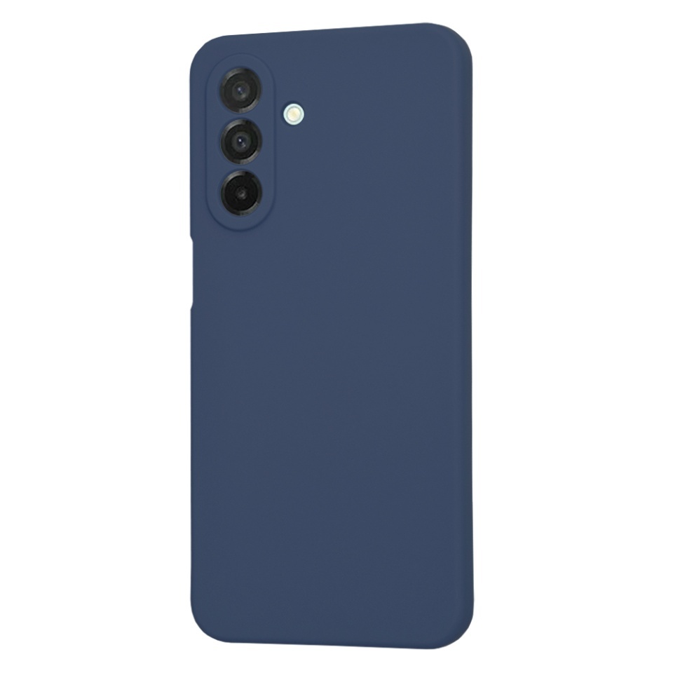 Husa pentru Samsung Galaxy A26 5G, SKYDDAR INNOVATION, din Silicon Catifelat, SoftElegance, set cu sticker, Bleumarin - 2 | YEO