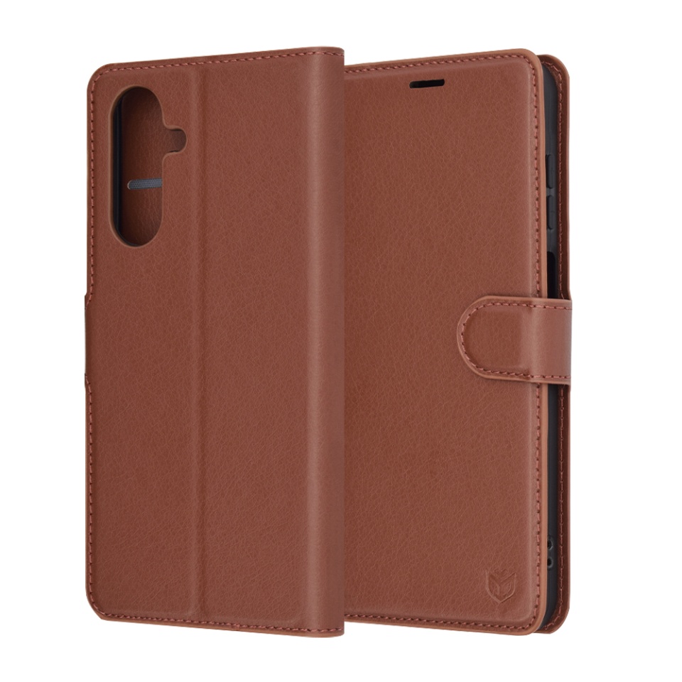 Husa pentru Samsung Galaxy A26 5G tip Carte, cu Portofel Interior, Finisaje Premium, Leather Wallet - Maro