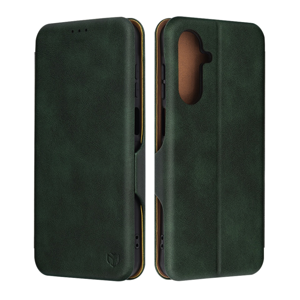 Husa pentru Samsung Galaxy A26 5G tip carte din Piele Ecologica, Suport Carduri, Inchidere Magnetica, Pocket Safe - Verde