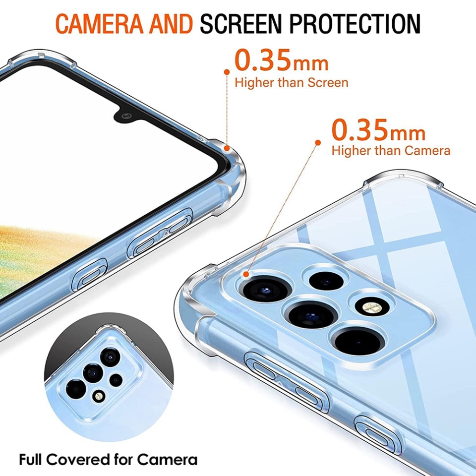 Husa pentru Samsung Galaxy A33 5G , SKYDDAR INNOVATION, Shockproof Clear din Silicon Slim, Transparenta, set cu sticker - 3 | YEO