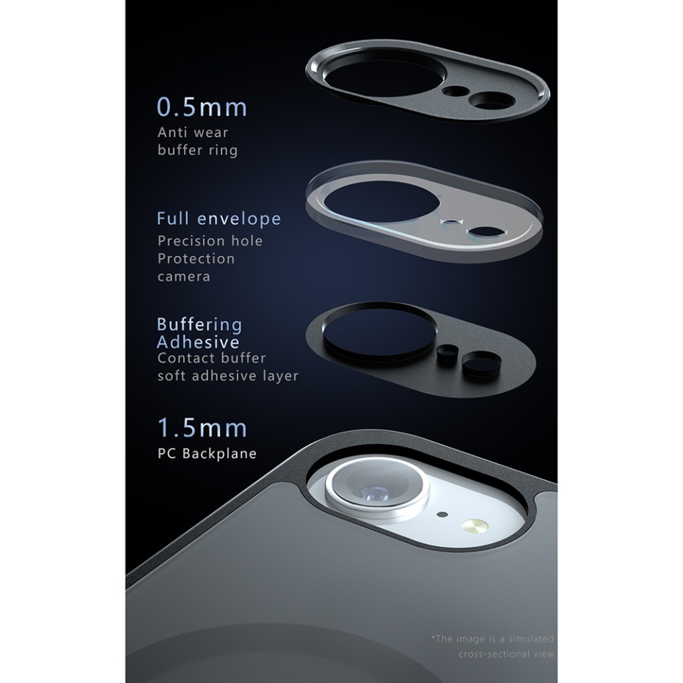 Husa pentru Samsung Galaxy A34 5G, SKYDDAR INNOVATION, PureFrost MagSafe, AntiSoc, set cu sticker, Negru frost - 6