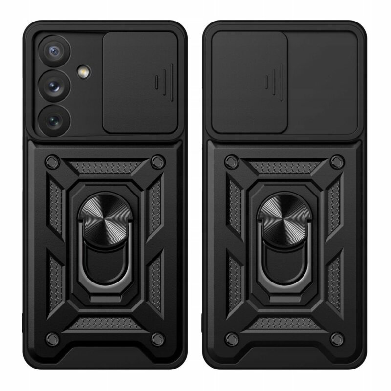 Husa pentru Samsung Galaxy A36 5G cu inel magnetic si protectie camera Skyddar CamShield - Negru - 1 | YEO