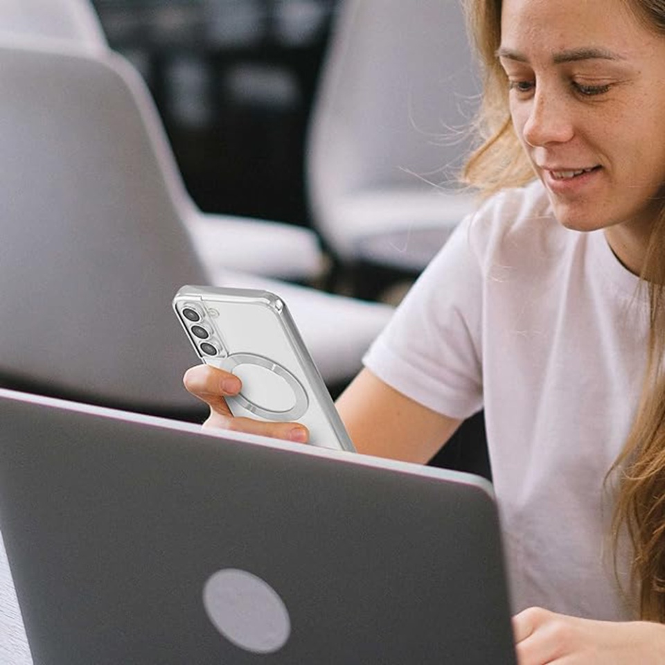 Husa pentru Samsung Galaxy A36 5G / Galaxy A56 5G, SKYDDAR INNOVATION, Luxury Shield Magsafe, Protectie Antisoc, Auriu, set cu sticker - 5